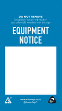 Load image into Gallery viewer, Equipment Notice Tags (Pack of 20)
