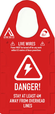 Live Wires Tag Holder - Red