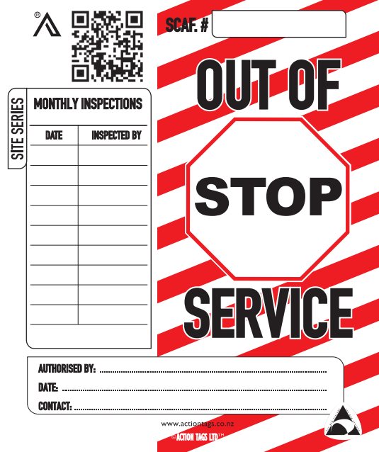 Out of Service Warning Tags (Pack of 25)